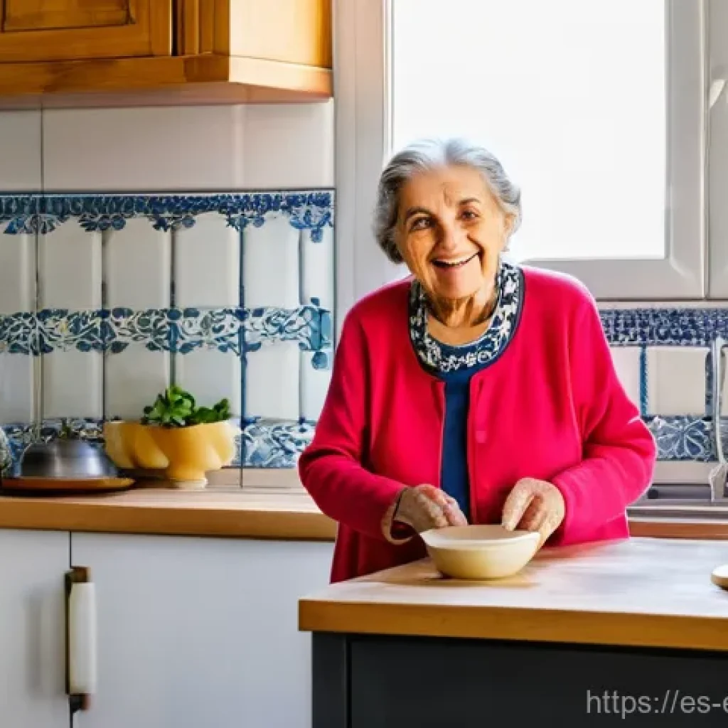 작업치료사의 커뮤니티 케어 사례 - **Prompt:** A heartwarming scene featuring an elderly Spanish woman, around 75 years old, with a kin...