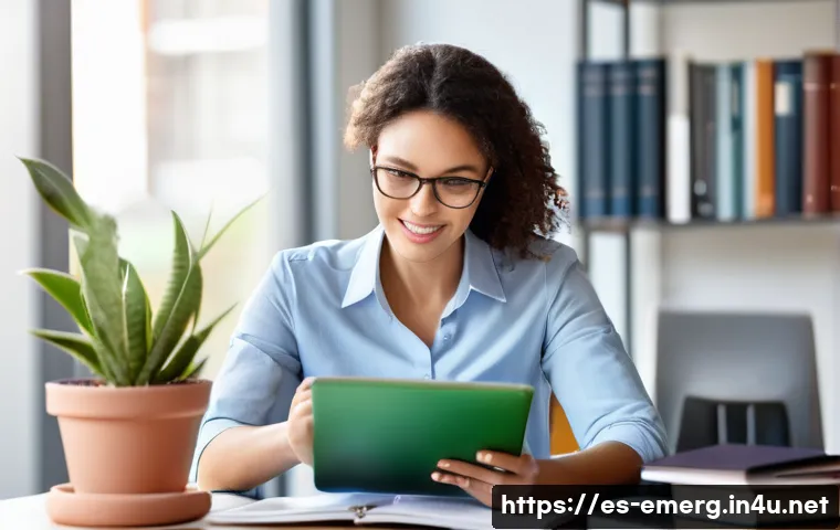 작업치료사의 자격증 관리 성공 사례 연구 - **Prompt 1: Focused Occupational Therapist in a Modern Study**
"A professional female occupation...