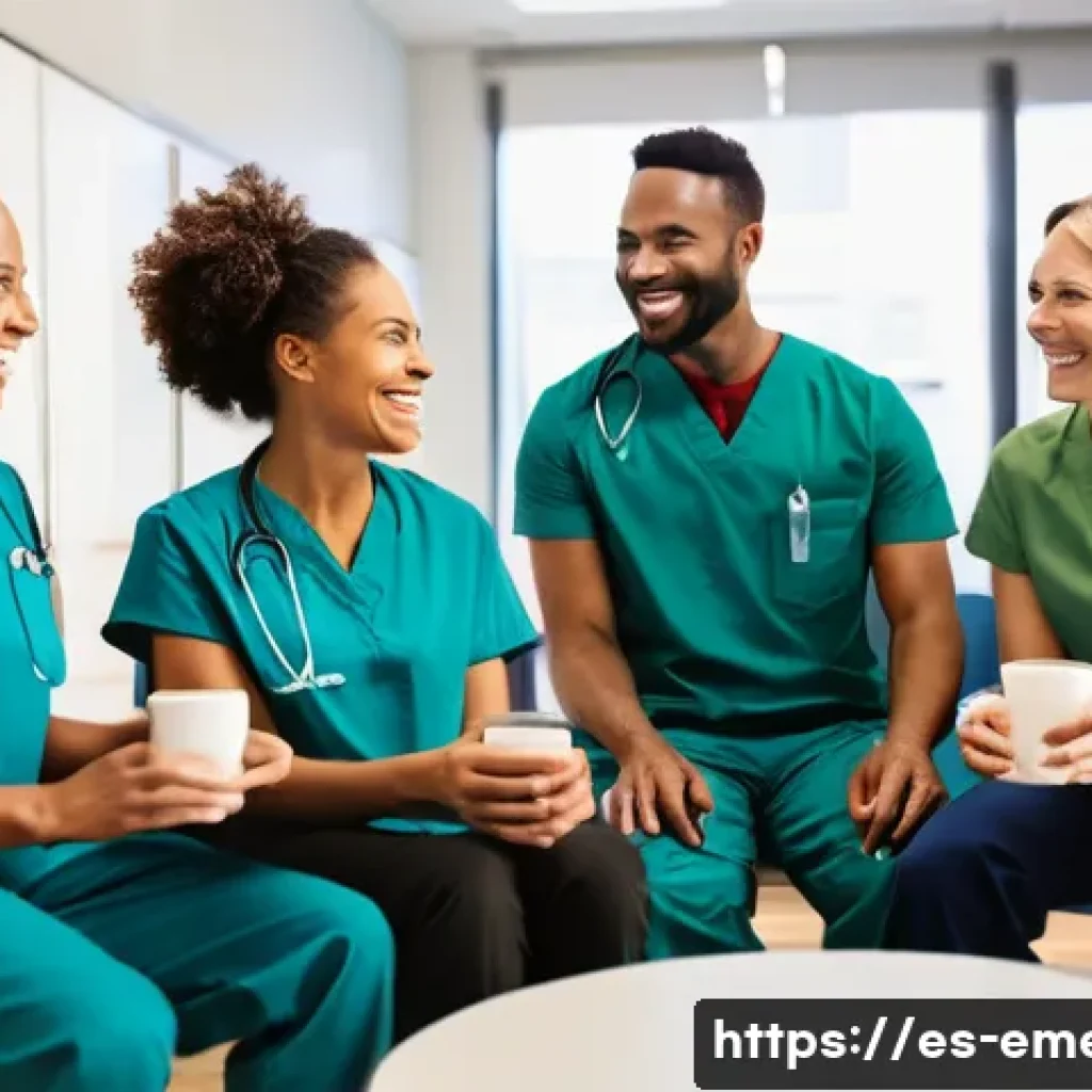 작업치료사의 팀 리더 경험담 - **Prompt: Team Cohesion and Mutual Support**
A diverse group of five occupational therapists, me...
