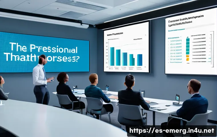 작업치료사의 치료 성과 발표 준비 사례 - A professional occupational therapy presentation scene showing a diverse group of healthcare profess...