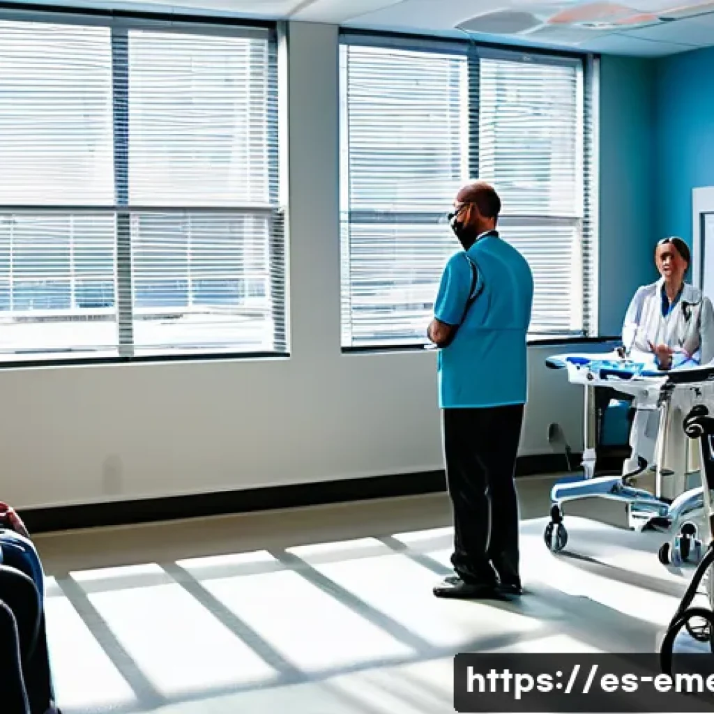 작업치료사의 병원 내 교육 기회 활용 - A bright hospital training room filled with diverse occupational therapists actively participating i...