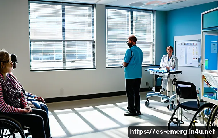 작업치료사의 병원 내 교육 기회 활용 - A bright hospital training room filled with diverse occupational therapists actively participating i...