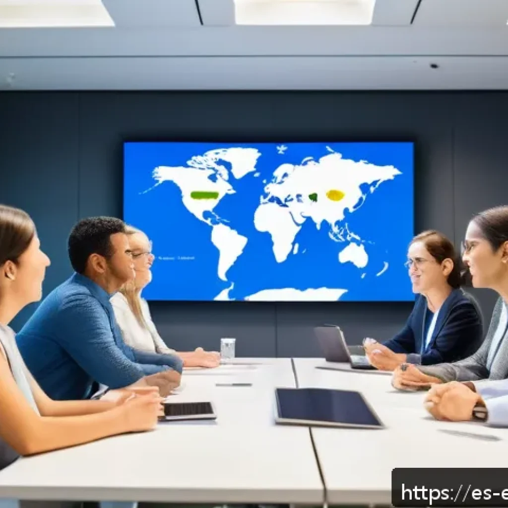 작업치료사의 글로벌 교육 참여 후기 - A diverse group of occupational therapists collaborating in a modern international conference room, ...