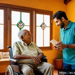 Home 22 작업치료사의 인턴십 경험담 - A compassionate occupational therapist assisting an elderly Hispanic man recovering from a physical ...