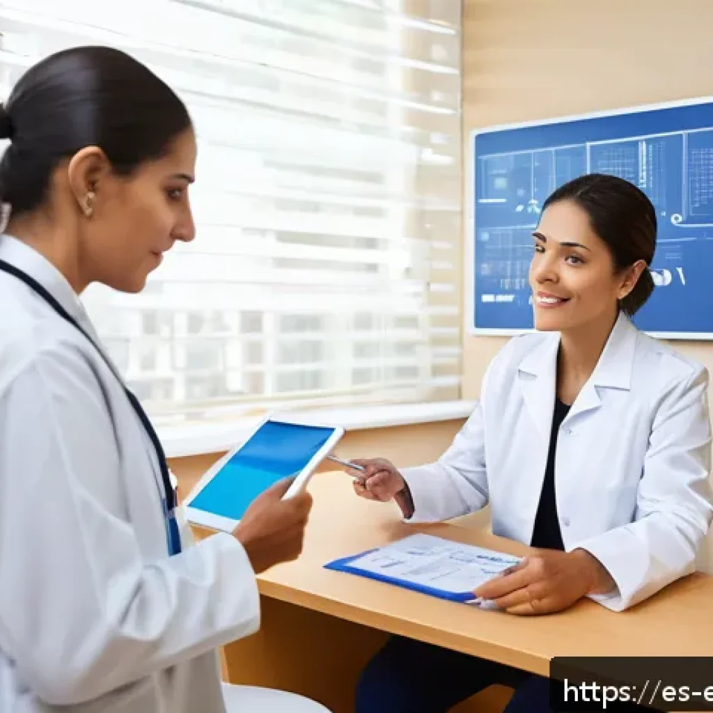 작업치료사의 전문 서적 추천 - A professional occupational therapist in a modern clinic setting, attentively interacting with a mid...